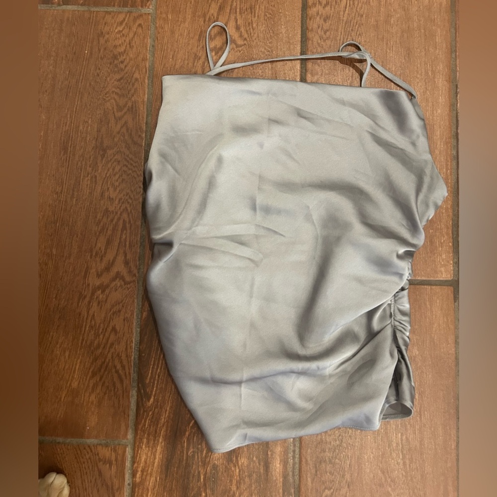 BNWT ABERCROMBIE size S silver strappy tank